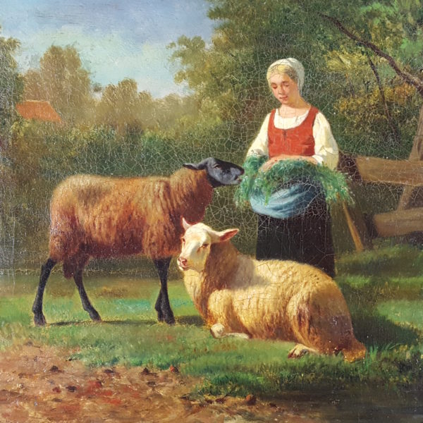 Shepherdess and her sheep