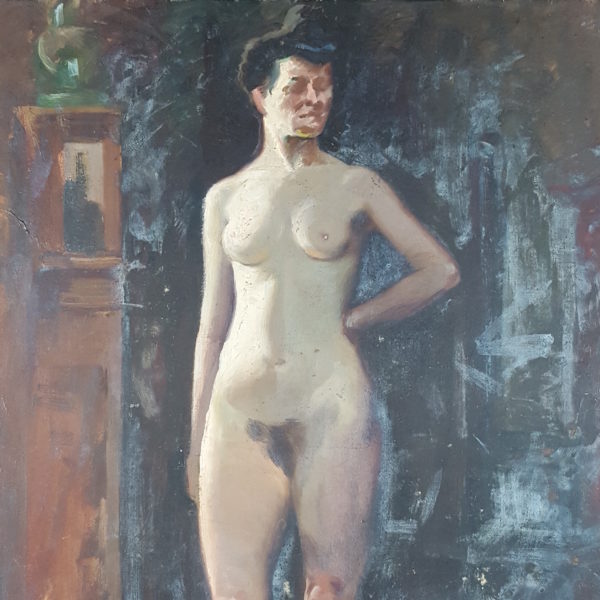 Nude woman standing