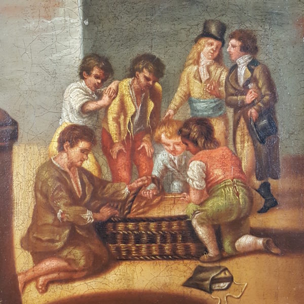 Children around a basket