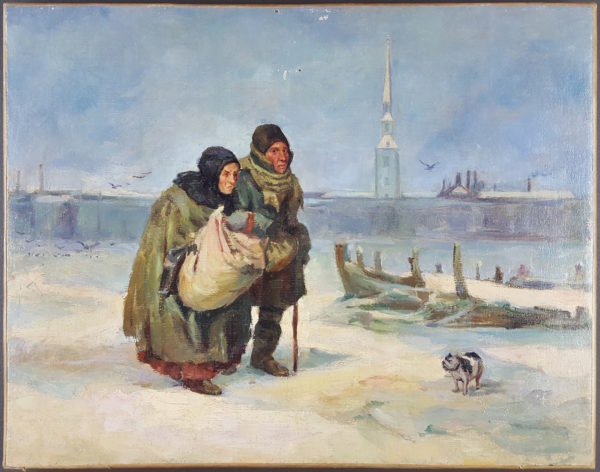 Couple and their dog in winter - Image 2