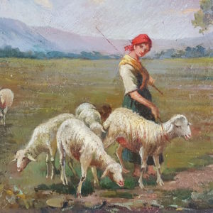Shepherdess and her flock