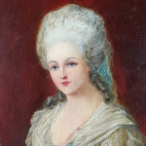 Woman of the nobility in a blue dress