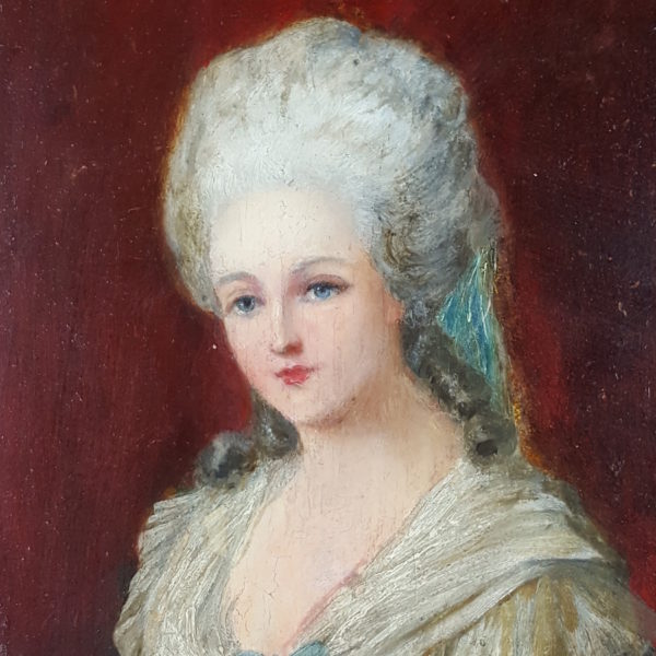 Woman of the nobility in a blue dress