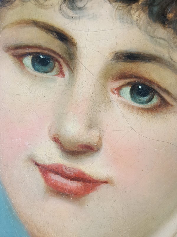 Young woman with basket of roses - Image 4