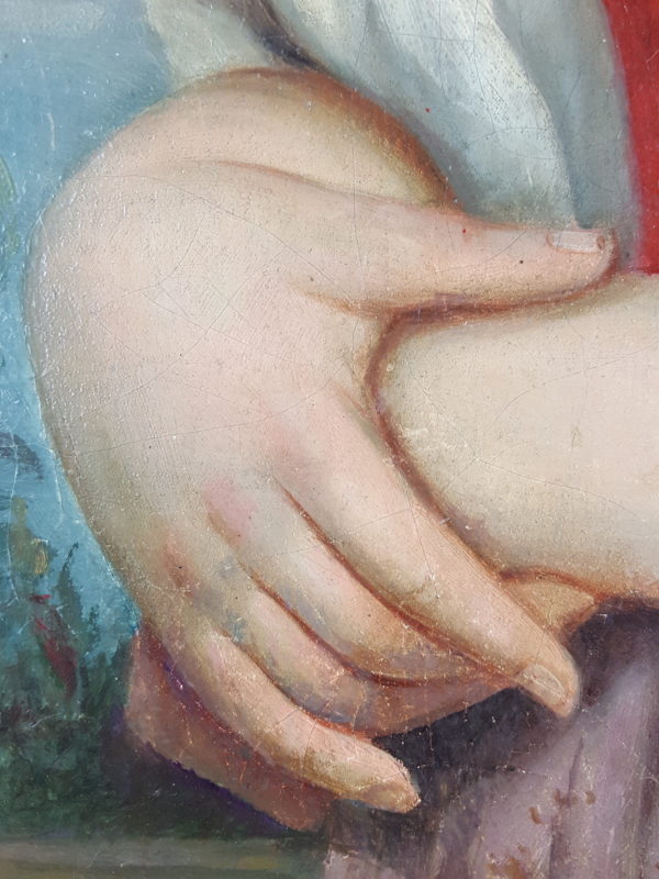 Young woman with basket of roses - Image 6