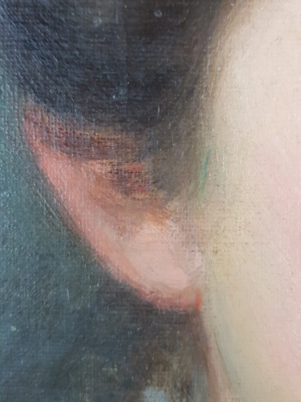Portrait of a woman in a blue dress - Image 5
