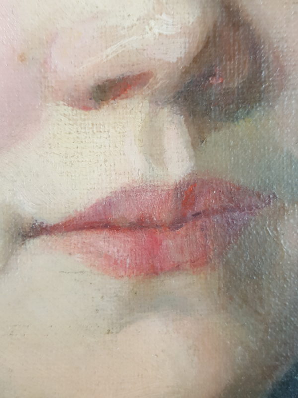 Portrait of a woman in a blue dress - Image 6