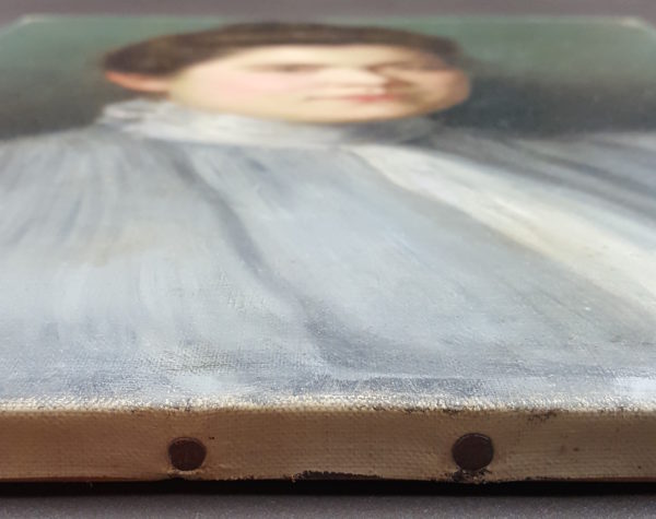 Portrait of a woman in a blue dress - Image 9