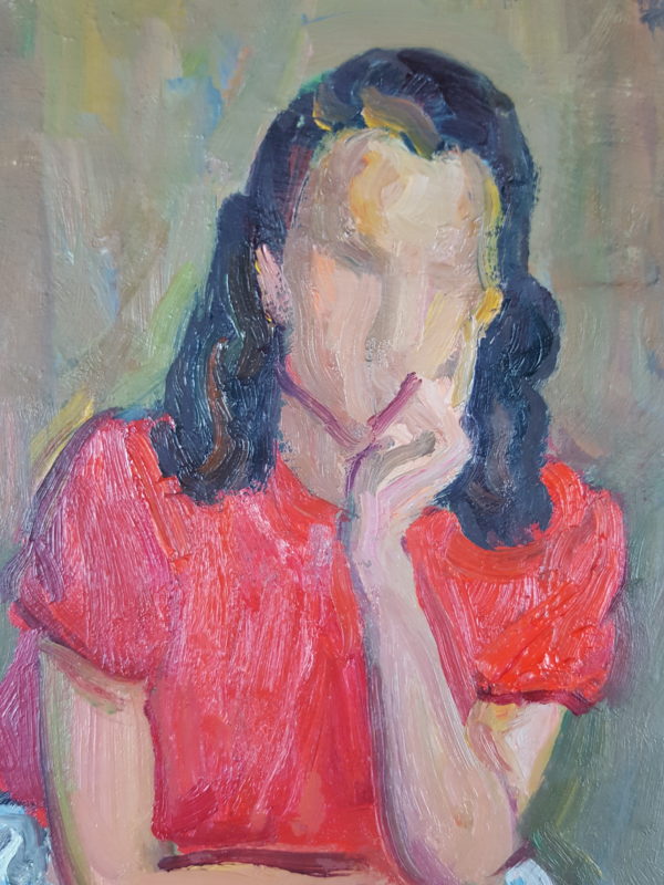 Woman in dress seated - Image 3