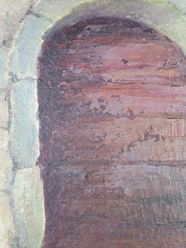 Old lady at an entrance - Image 4