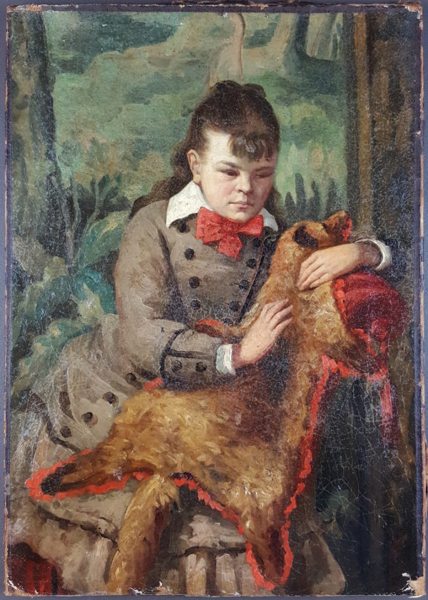 Young girl with animal skin - Image 2