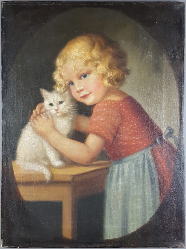 Little girl and her cat - Image 2