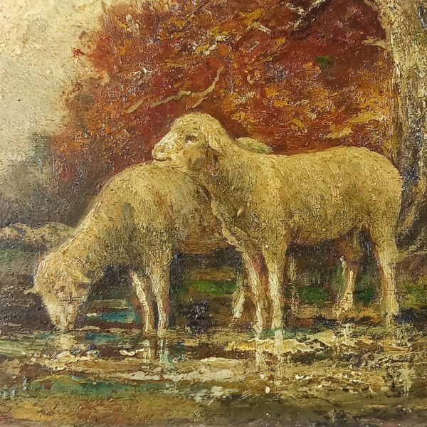 Shepherd and sheep