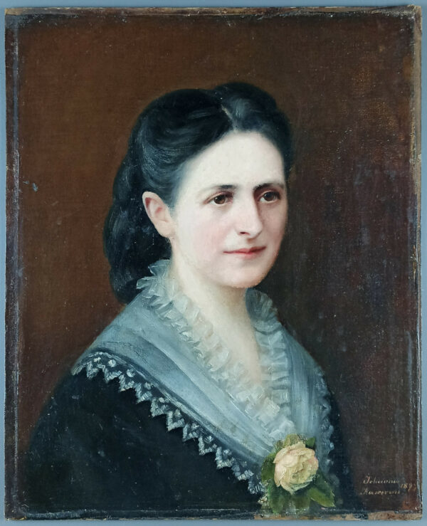 Portrait of lady with rose - Image 2
